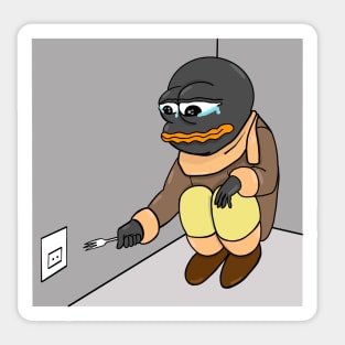 Linux Tux Penguin meme sticker Sticker